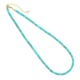 Turquoise Roundelle Beaded Necklace, sku#EF841