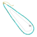 Turquoise Roundelle Beaded Necklace, sku#EF841