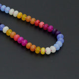 New color, Natural Roundelle Gemstone Beads Necklace,Sku#EF842