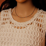 Multi-Color Cubic Zirconia Faceted Rondelle Necklace, sku#EF844