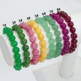 Pumpkin Jade Stretchy Bracelet, Sku#EF851-3