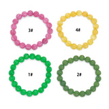 Pumpkin Jade Stretchy Bracelet, Sku#EF851-3