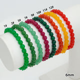 Pumpkin Jade Stretchy Bracelet, Sku#EF851-3