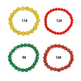 Pumpkin Jade Stretchy Bracelet, Sku#EF851-3