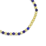 Lapis Gold hematite Beads Adjustable Stretchy Bracelet with protection eye charm, Sku#EF853