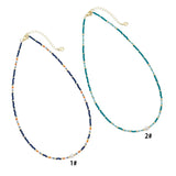 Navy Tearl Gemstone Beads Necklace,Sku#EF856