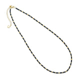 Black Gold CZ beaded Necklace Necklace, sku#EF868