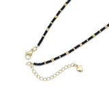 Black Gold CZ beaded Necklace Necklace, sku#EF868