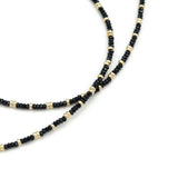 Black Gold CZ beaded Necklace Necklace, sku#EF868