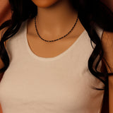 Black Gold CZ beaded Necklace Necklace, sku#EF868