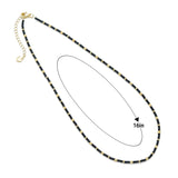 Black Gold CZ beaded Necklace Necklace, sku#EF868