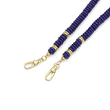 Lapis Beaded Necklace with gold accent, sku#EF870