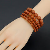 Natural Goldstone Round Smooth Stretchy Bracelet, EF881
