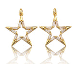 CZ Micro Pave Large Five Star Shape Pendant , 23x25mm,  SKU#F1186C