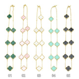 14 colors Flower Necklace, Green Pink Blue black silver gold white flower necklace, Sku#FH227