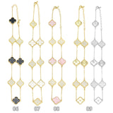 Green pink white black gold Flower Necklace, Sku#FH227