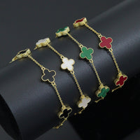 Colorful Flower Chain Bracelet,  Sku#FH250