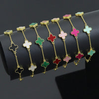 Colorful Flower Chain Bracelet,  Sku#FH250