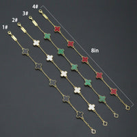 Colorful Flower Chain Bracelet,  Sku#FH250