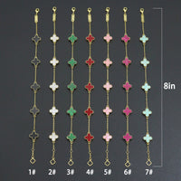 Colorful Flower Chain Bracelet,  Sku#FH250