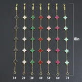 Colorful Flower Chain Bracelet,  Sku#FH250
