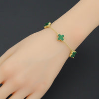 Colorful Flower Chain Bracelet,  Sku#FH250