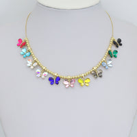 AB Crystal Butterfly charm For Necklace Bracelet Jewelry Making Supply, Sku#FH251