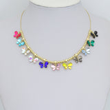 AB Crystal Butterfly charm For Necklace Bracelet Jewelry Making Supply, Sku#FH251
