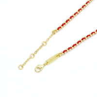 Colorful Cord String Gold Adjustable Bracelet, Cord Bracelet, Sku#FH252