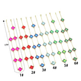 Crystal flower Chain Necklace, Sku#FH253