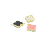 Clover Flower Connector charm,  Flower charm, Sku#FH254
