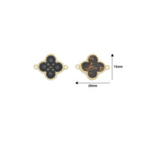 Clover Flower Connector charm,  Flower charm, Sku#FH254