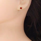 Cute Clover flower Stud Earrings, Sku#FH255