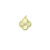 Gold Clover Flower charm,  Flower charm, Sku#FH257