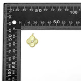 Gold Clover Flower charm,  Flower charm, Sku#FH257