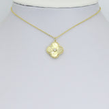 Gold Clover Flower charm,  Flower charm, Sku#FH257