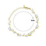 Vine link Crystal Bracelet, floral vine tennis bracelet, Sku#FH258