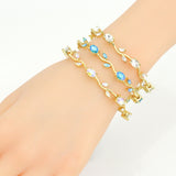 Vine link Crystal Bracelet, floral vine tennis bracelet, Sku#FH258