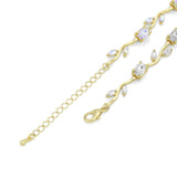 Vine link Crystal Bracelet, floral vine tennis bracelet, Sku#FH258