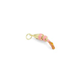 Pink Enamel Gold Fish charm,  Goldfish charm, Sku#FH259