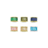 6x10mm CZ Micro Pave Big Hole Tube Beads, Purple/Green/Black/Pink Cubic Zirconia Spacer Beads, European Large Hole Beads, sku#G271