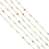 1 Foot/Yard gold Chain- Brass Wire Wrapped Gold Plated Chain- Link Findings, sku#HX09