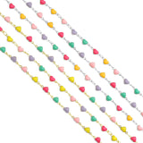 Colorful Enamel Heart Chain by Yard necklace, sku#HX19