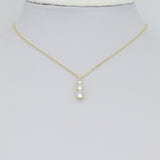 Triple CZ Bar Pendant charm for Necklace Bracelet Jewelry Making Supply, Sku#LX927