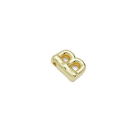 Gold Silver Bubble Initial Letter Charm, Sku#LX563