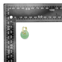 White Quartz Green Jade Donut Shape Gemstone Earrings, Sku#Y1040