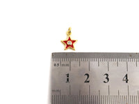 Enamel Colorful Star Charm Pendant,CZ Micro Pave Oil Drop pendant,Enamel pendant,Enamel Jewelry,9x11mm, sku#F1054