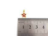 Enamel Colorful Star Charm Pendant,CZ Micro Pave Oil Drop pendant,Enamel pendant,Enamel Jewelry,9x11mm, sku#F1054
