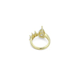 Clear Tearrdrop CZ Adjustable Ring, Sku#A340