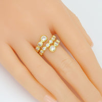 Round Dot CZ Wrap Ring, Sku#A341